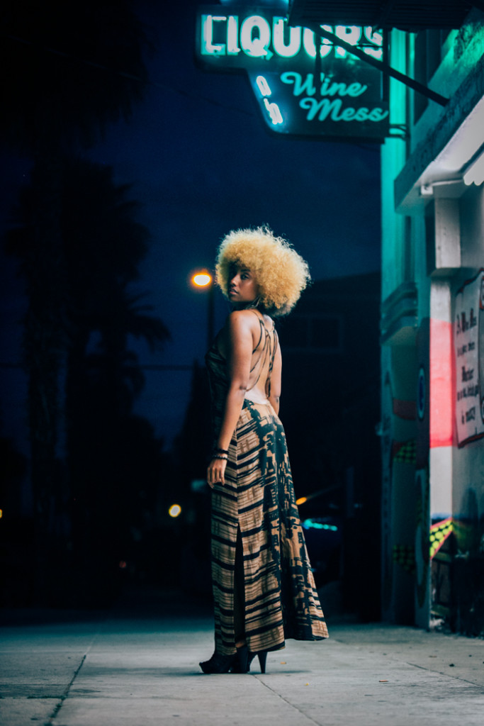 night fashion photography - long beach