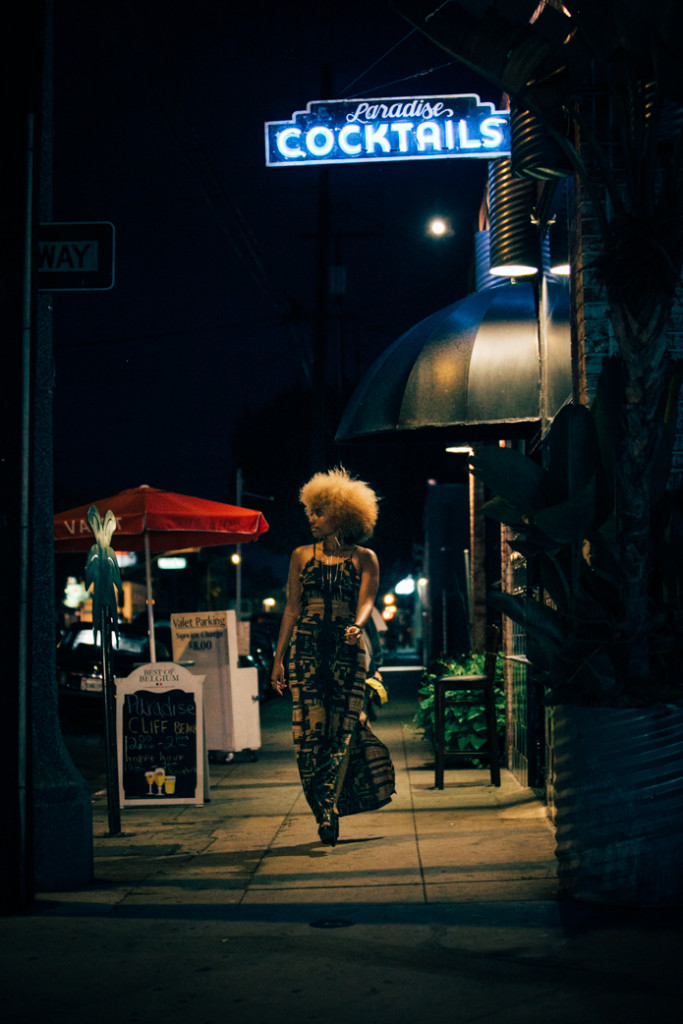 LIVECLOTHESMINDED, 1970S FASHION, 1970S STYLE, 1970S INSPIRATION, GOLD DUST BOUTIQUE, SUMMER DRESS, BOHEMIAN DRESS, BACKLESS DRESS, BLONDE AFRO, NATURAL WOMAN, AFRICAN AMERICAN WOMAN, 2016 DRESSES, 2016 FASHION, 2016 SUMMER TRENDS, NIGHT TIME PHOTOSHOOT, NATURAL LIGHT PHOTOGRAPHY