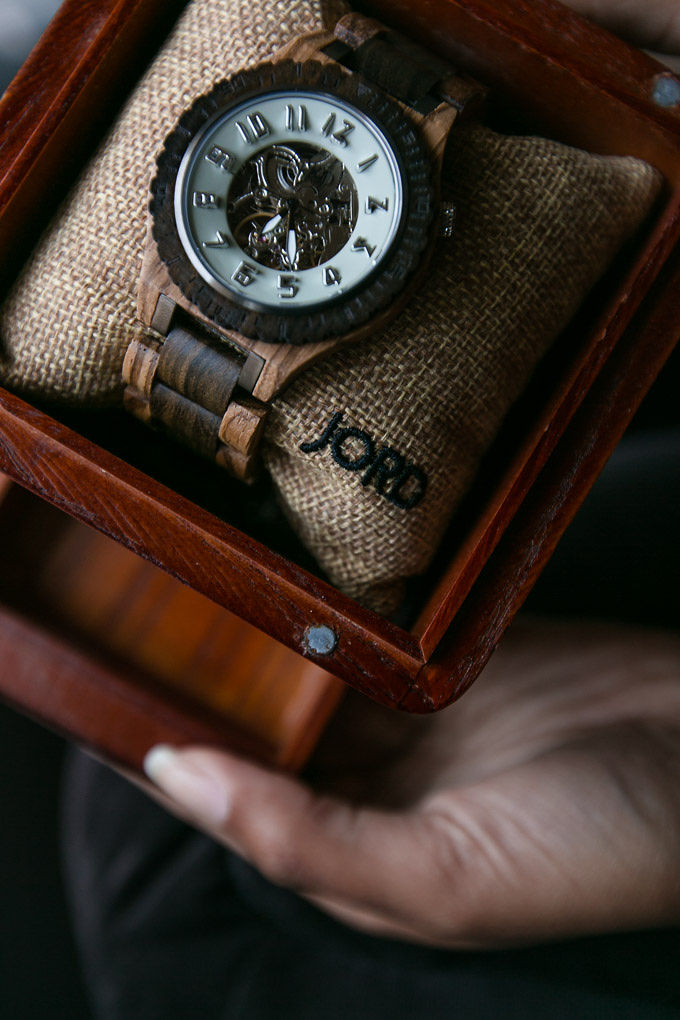 jord wood watch in presentation box for a mens gift idea