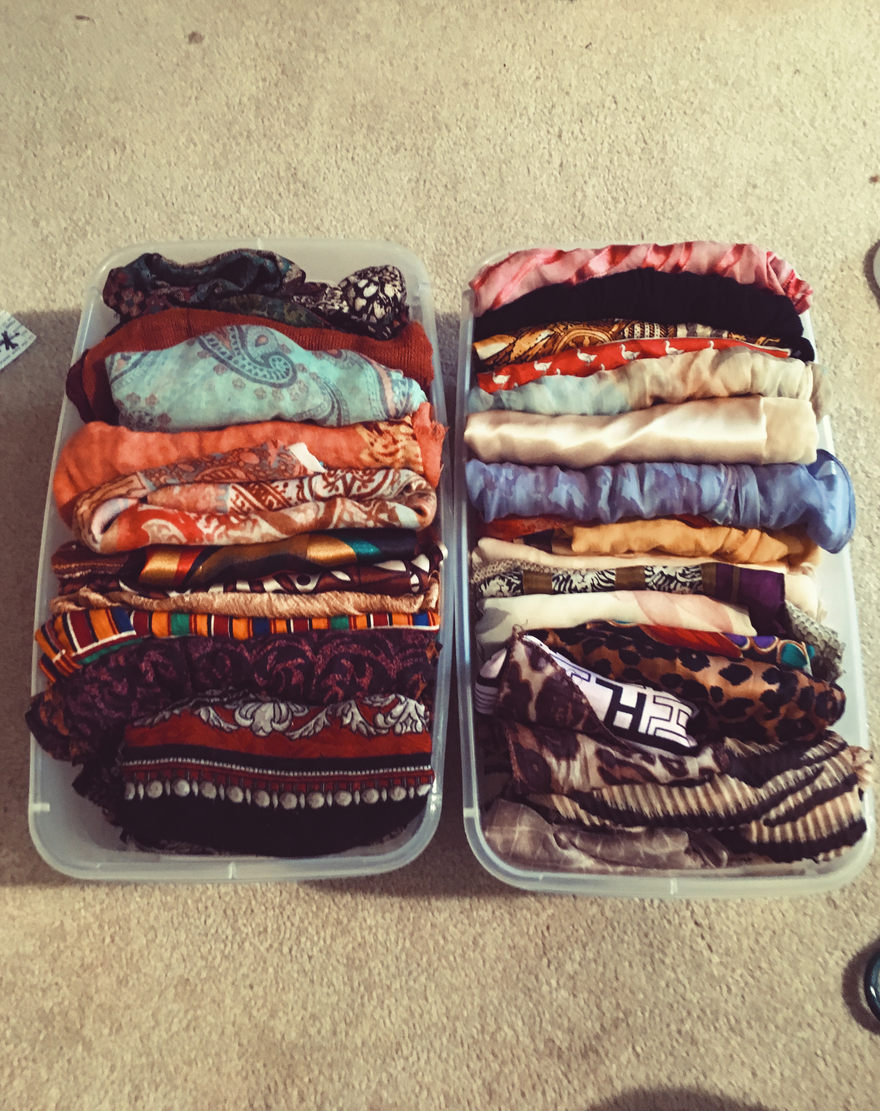 micro organized scarves-closet organizing-how to organize scarves-wear who you are