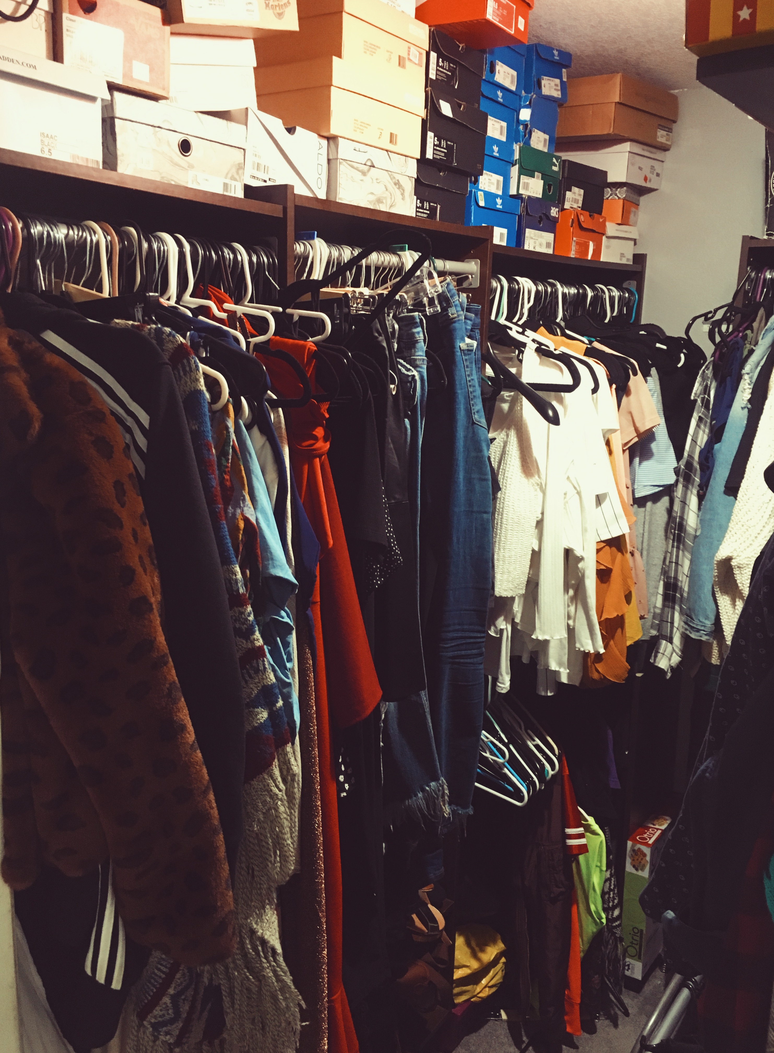 over crowded closet-closet organization-overfilled closet-stuffed disorganized closet-wear who you are