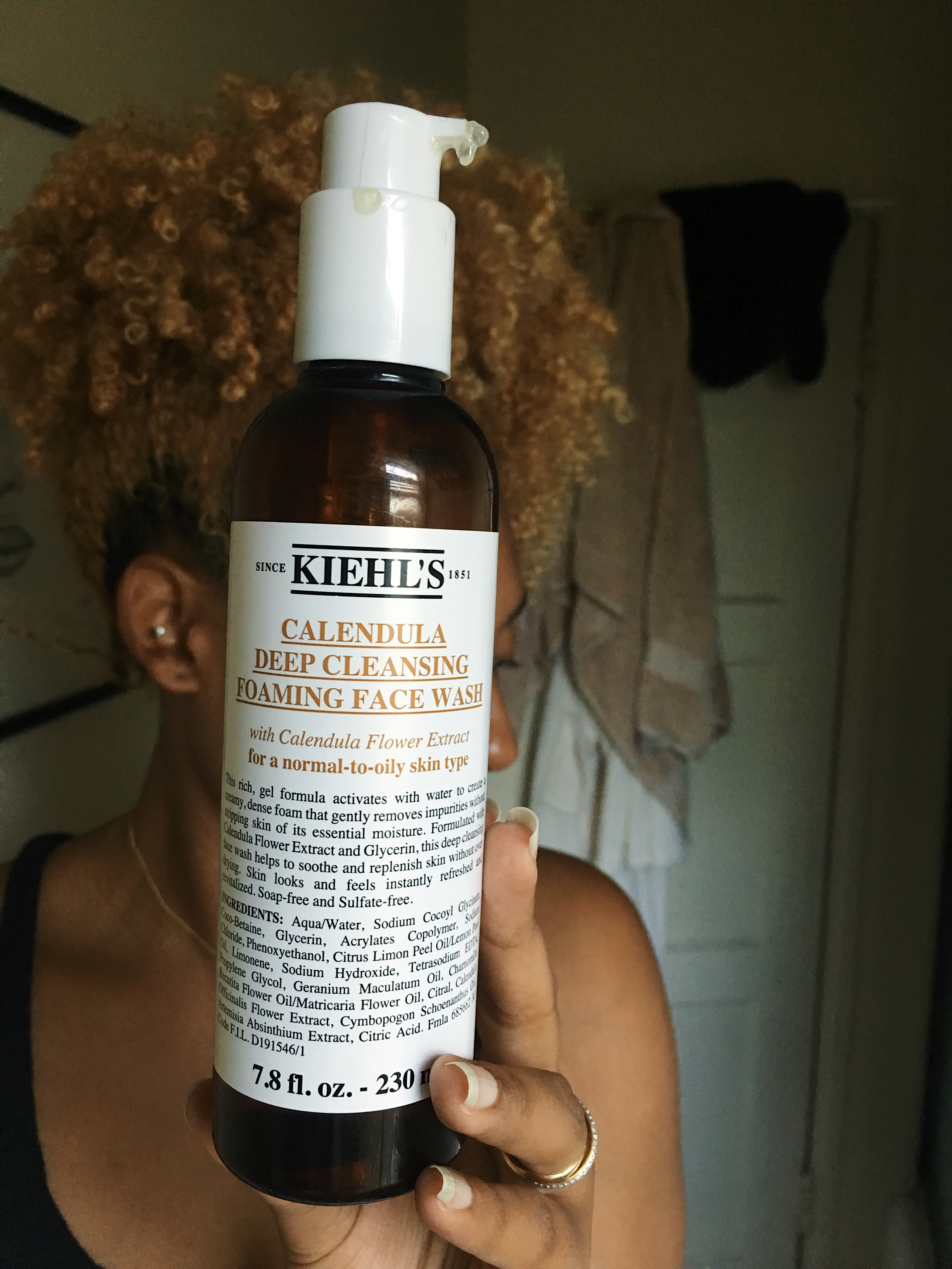 calendula deep cleansing foaming face wash-kiehl's face wash-skincare routine-best face wash-calendula flower