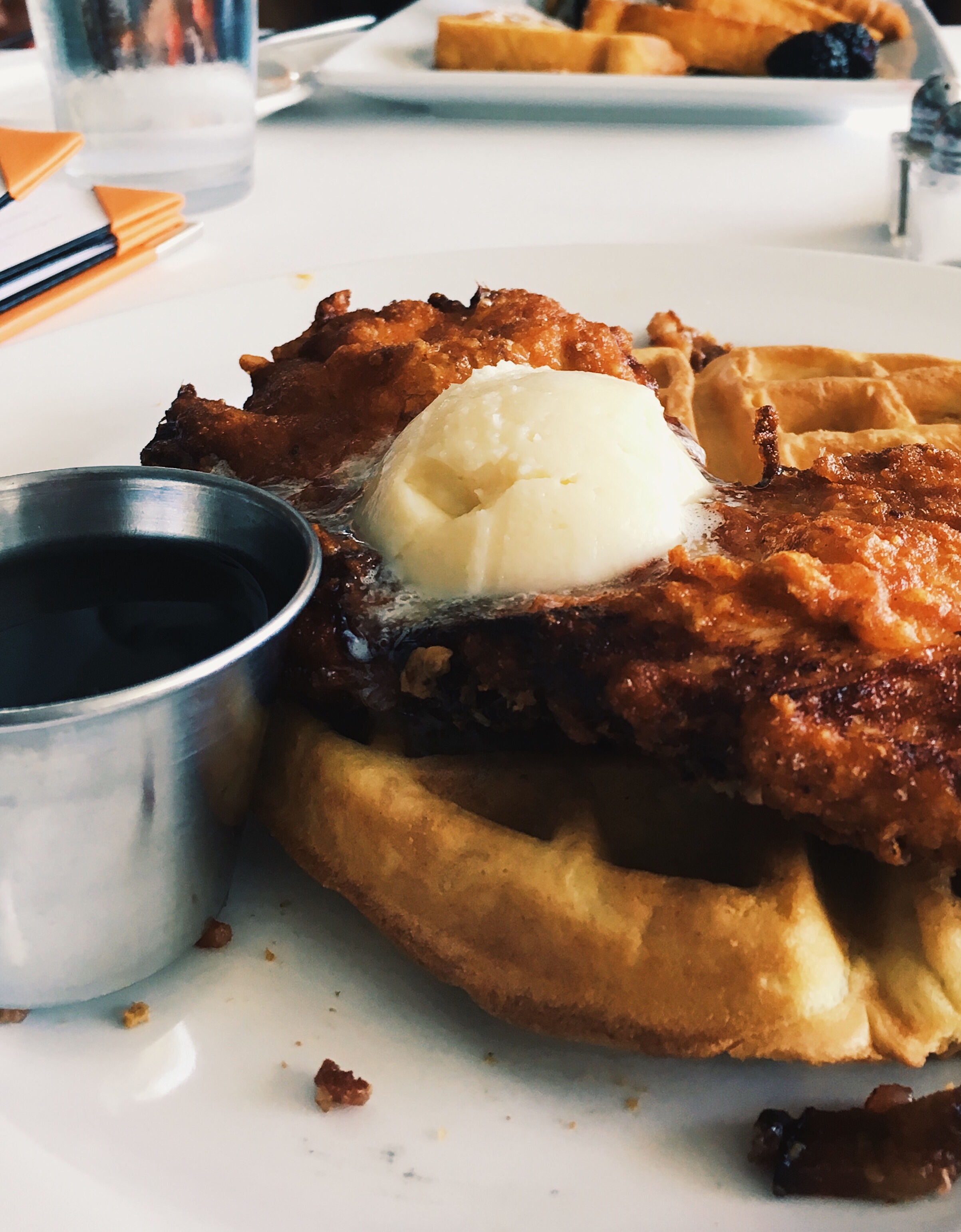 trio restaurant-palm springs-fried chicken and waffles