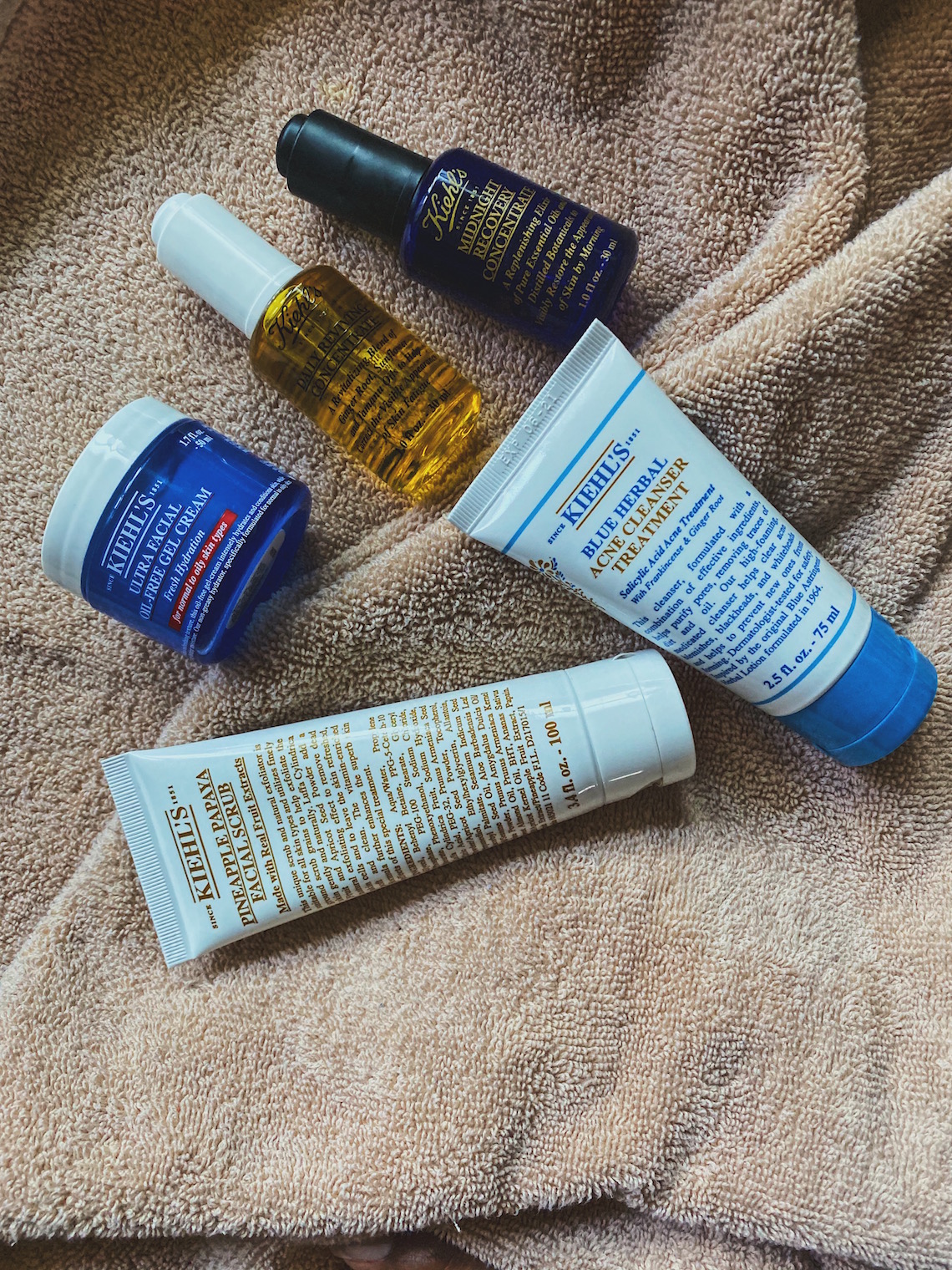 kiehls products-combination skin