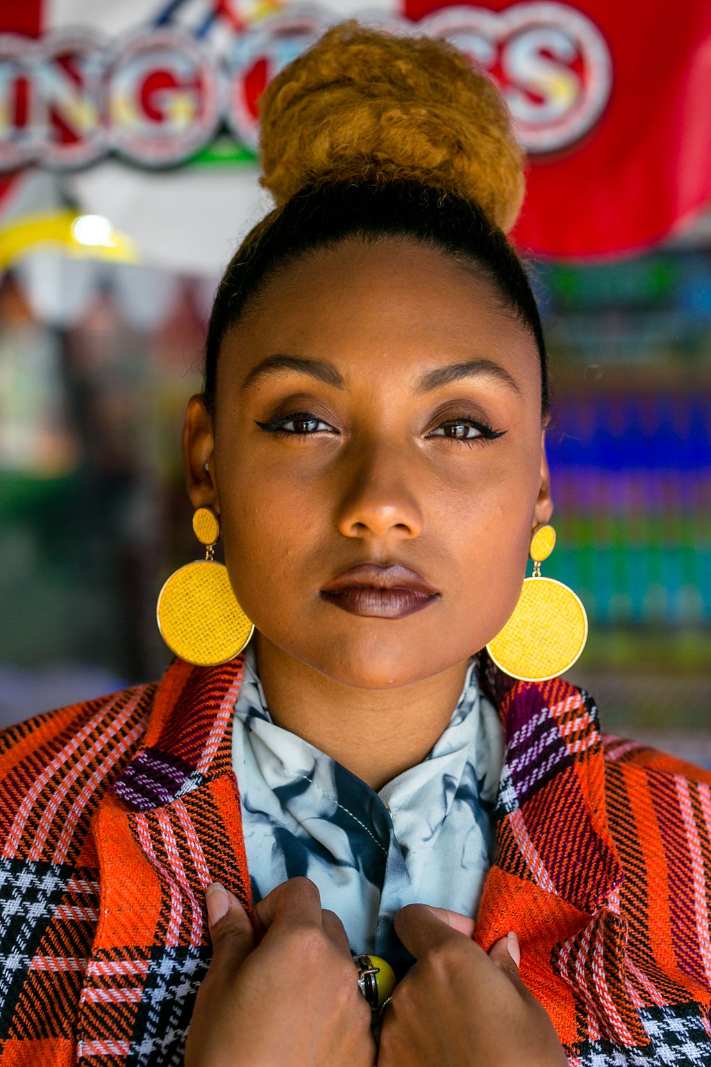 portrait-yellow earrings-fall fashion-nordstrom rack-susina-long beach marina-rsee-xmmtt-wear who you are