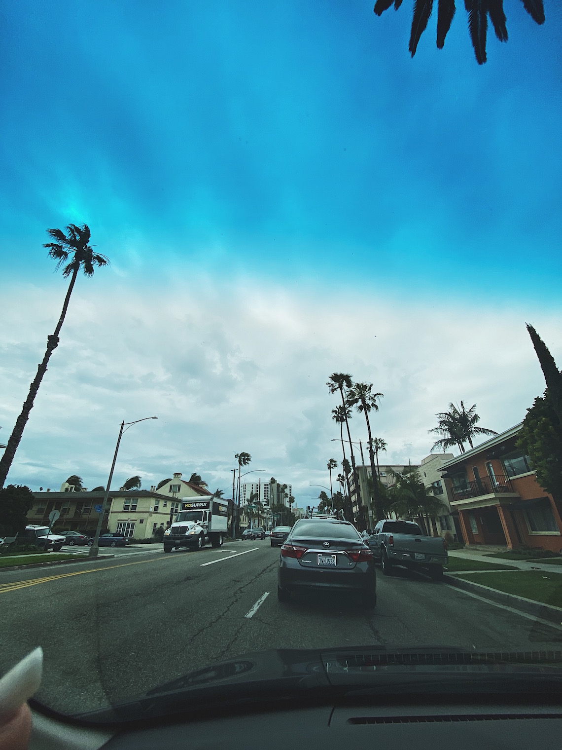 long beach-driving in car-windshield-gods grace